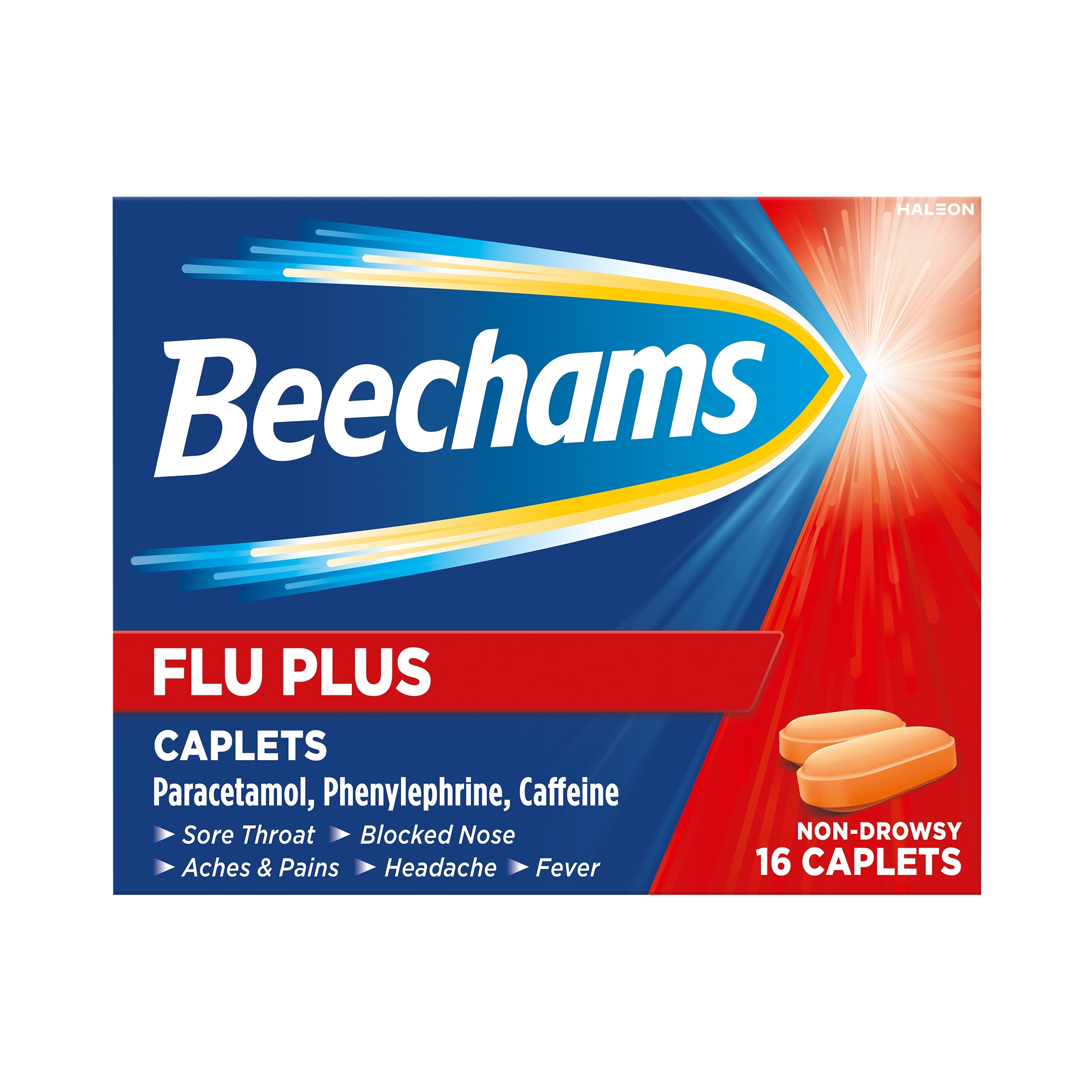 Beechams Flu Plus Cold Flu & Cough Relief with Paracetamol Caplets