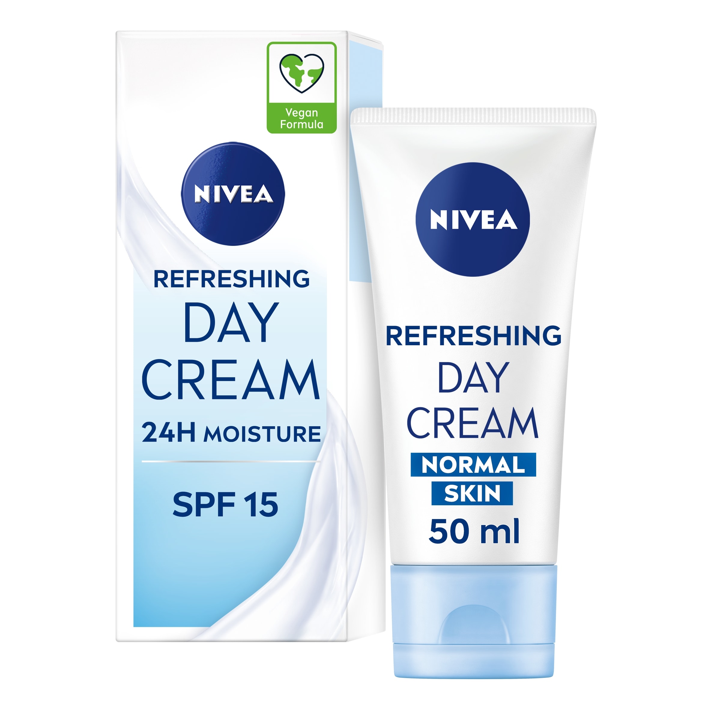 NIVEA Refreshing Day Cream Moisturiser SPF15 Normal Skin 50ml