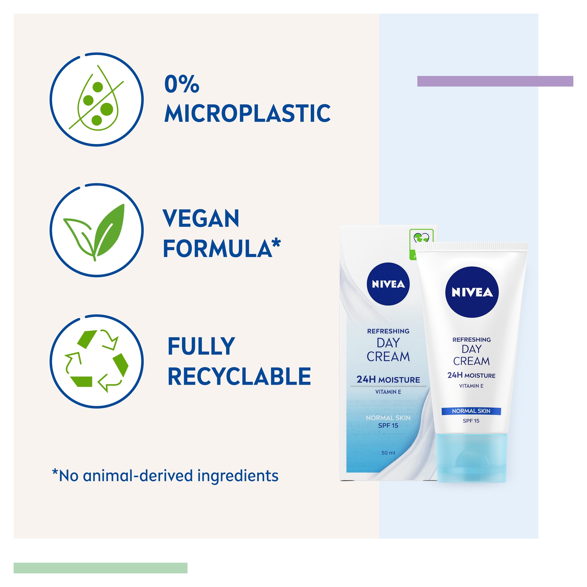 NIVEA Refreshing Day Cream Moisturiser SPF15 Normal Skin 50ml thumbnail 5