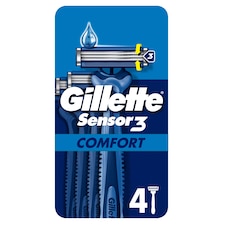 Gillette Sensor3 Men's Disposable Razors 4 Pack
