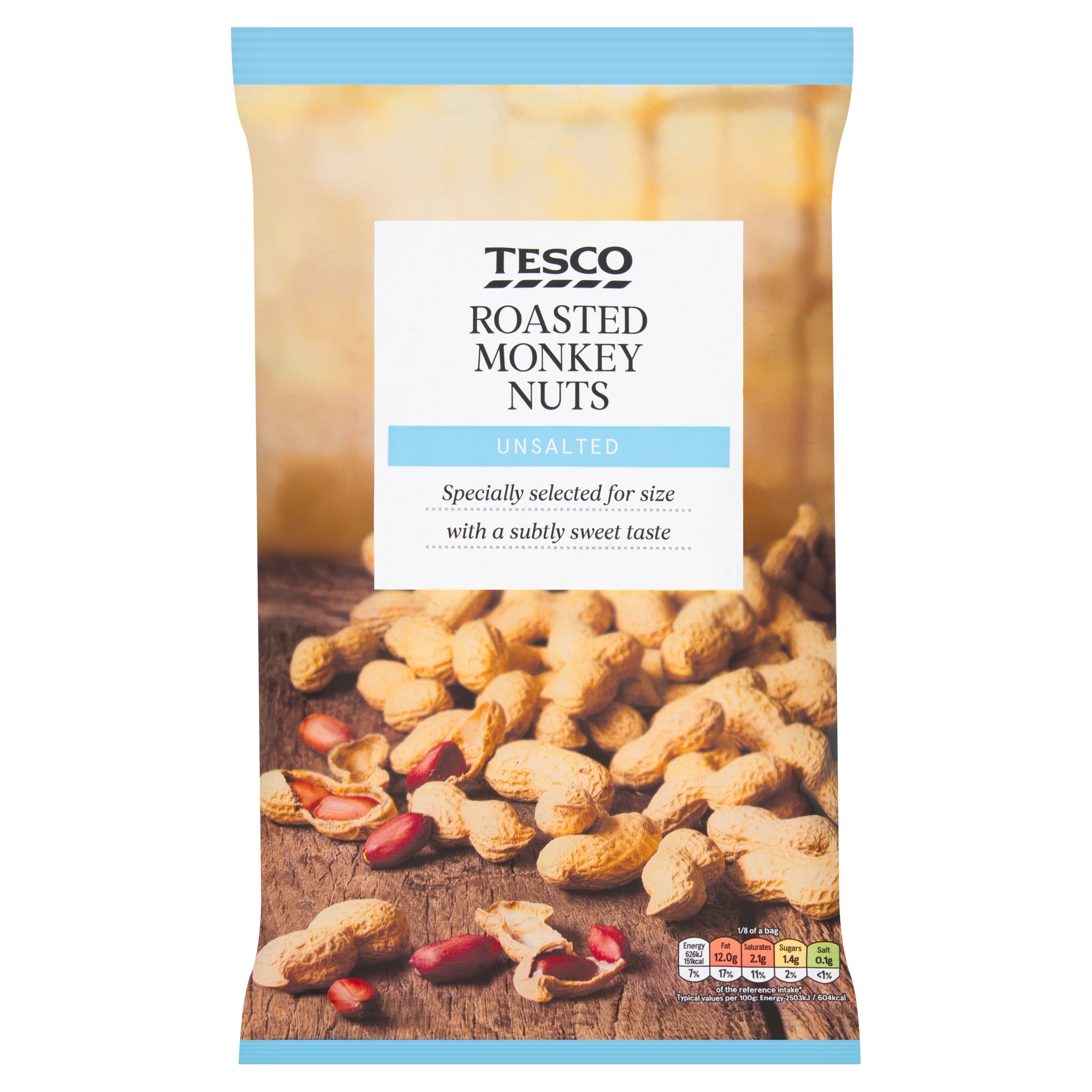 Tesco Unsalted Roasted Monkey Nuts 300G