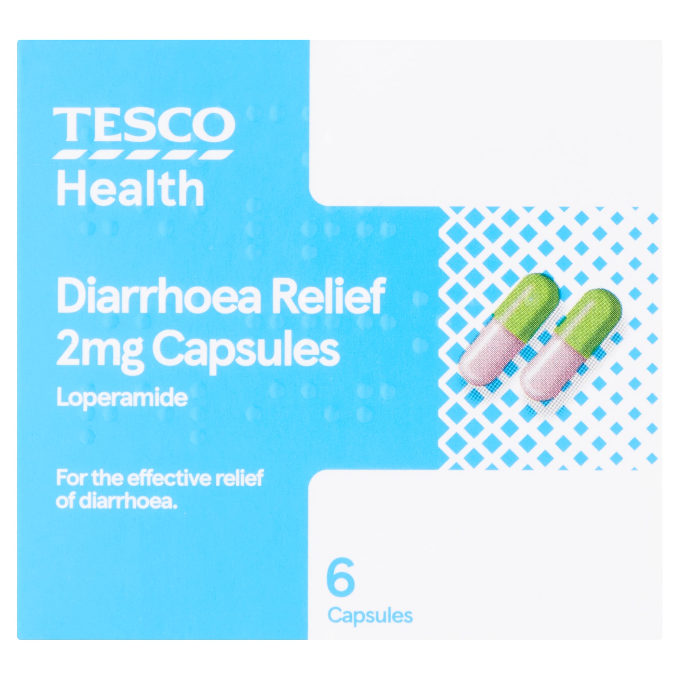 Tesco Health Diarrhoea Relief Loperamide Capsules 6s