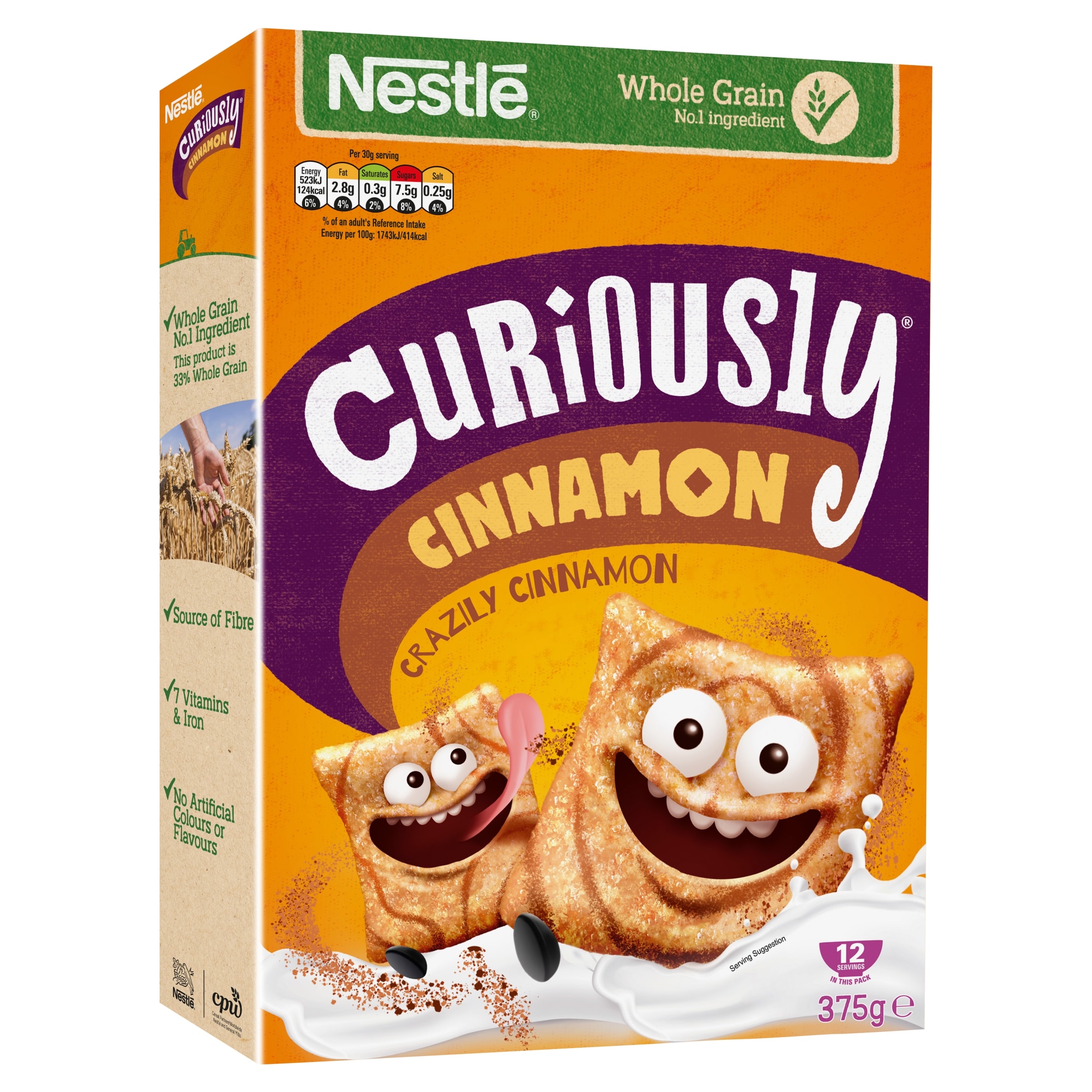 Nestlé Curiously Cinnamon Breakfast Cereal 375g thumbnail 2