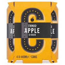 Tesco Apple Cider 4 x 440ml Cans