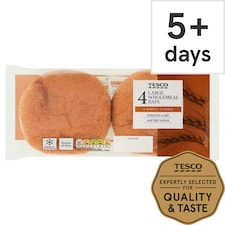 Tesco Large Wholemeal Baps 4 Pack