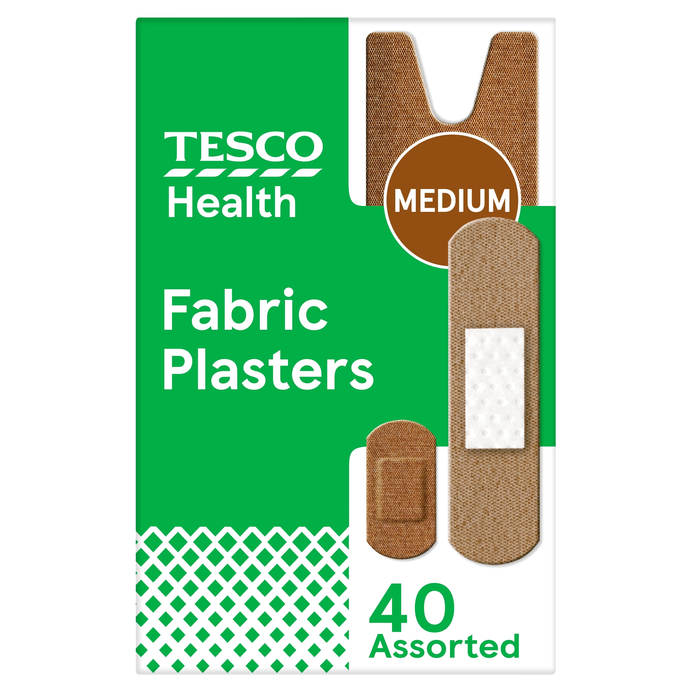 Tesco Health Assorted Fabric Plasters Medium 40s