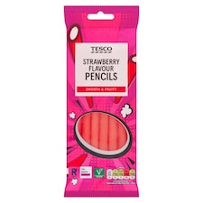 Tesco Strawberry Pencils 75G
