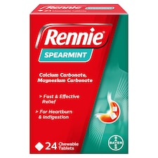 Rennie Spearmint Heartburn & Indigestion Chewable Tablets 24s
