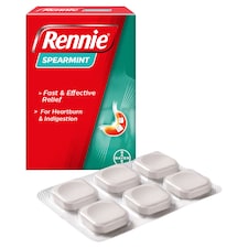 Rennie Spearmint Heartburn & Indigestion Chewable Tablets 24s thumbnail 2