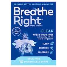 Breathe Right Clear Nasal Strips 10s