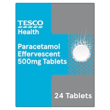 Tesco Health Effervescent Paracetamol Tablets 24s - 500mg