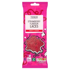 Tesco Strawberry Laces 75G