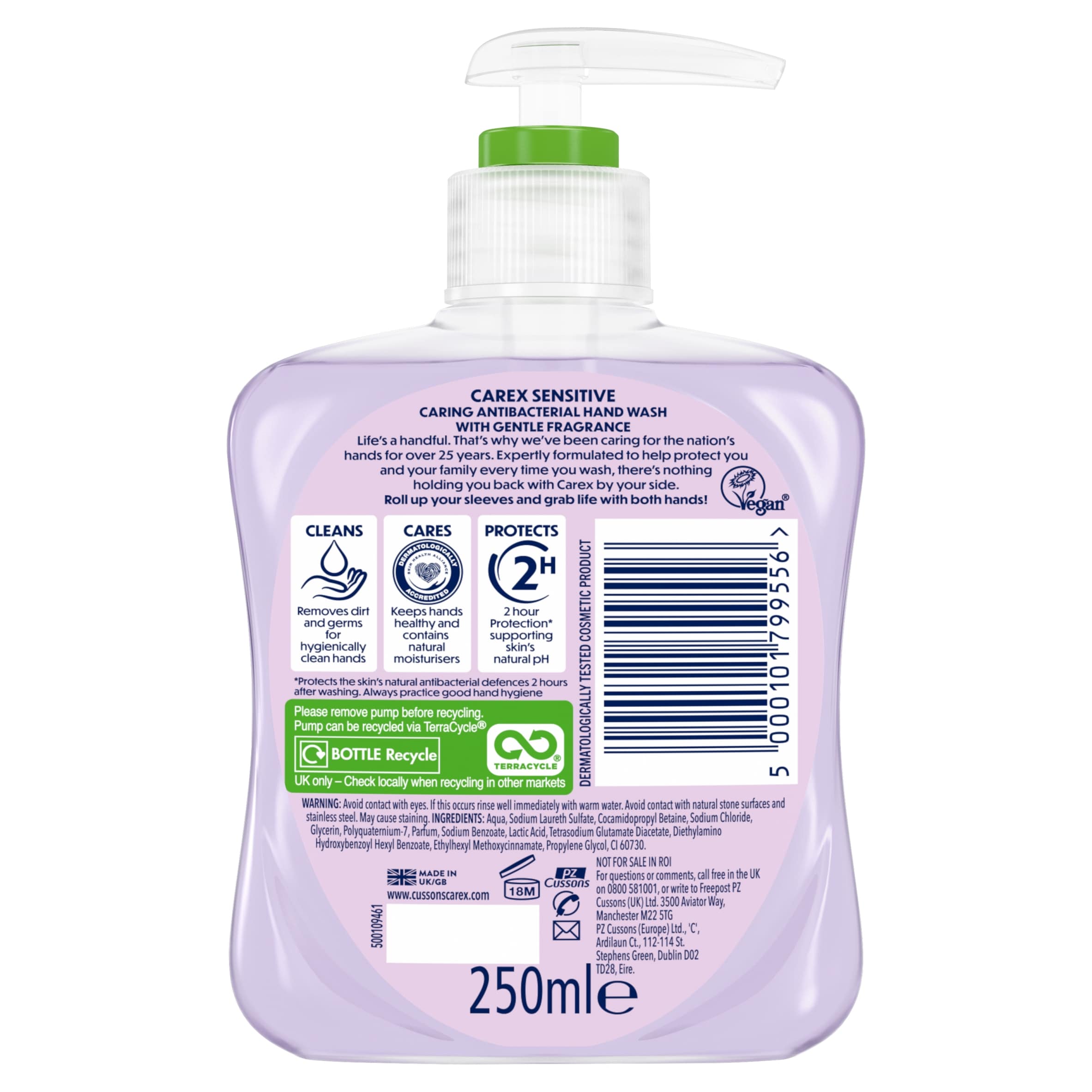 Carex Handwash Sensitive 250Ml thumbnail 2