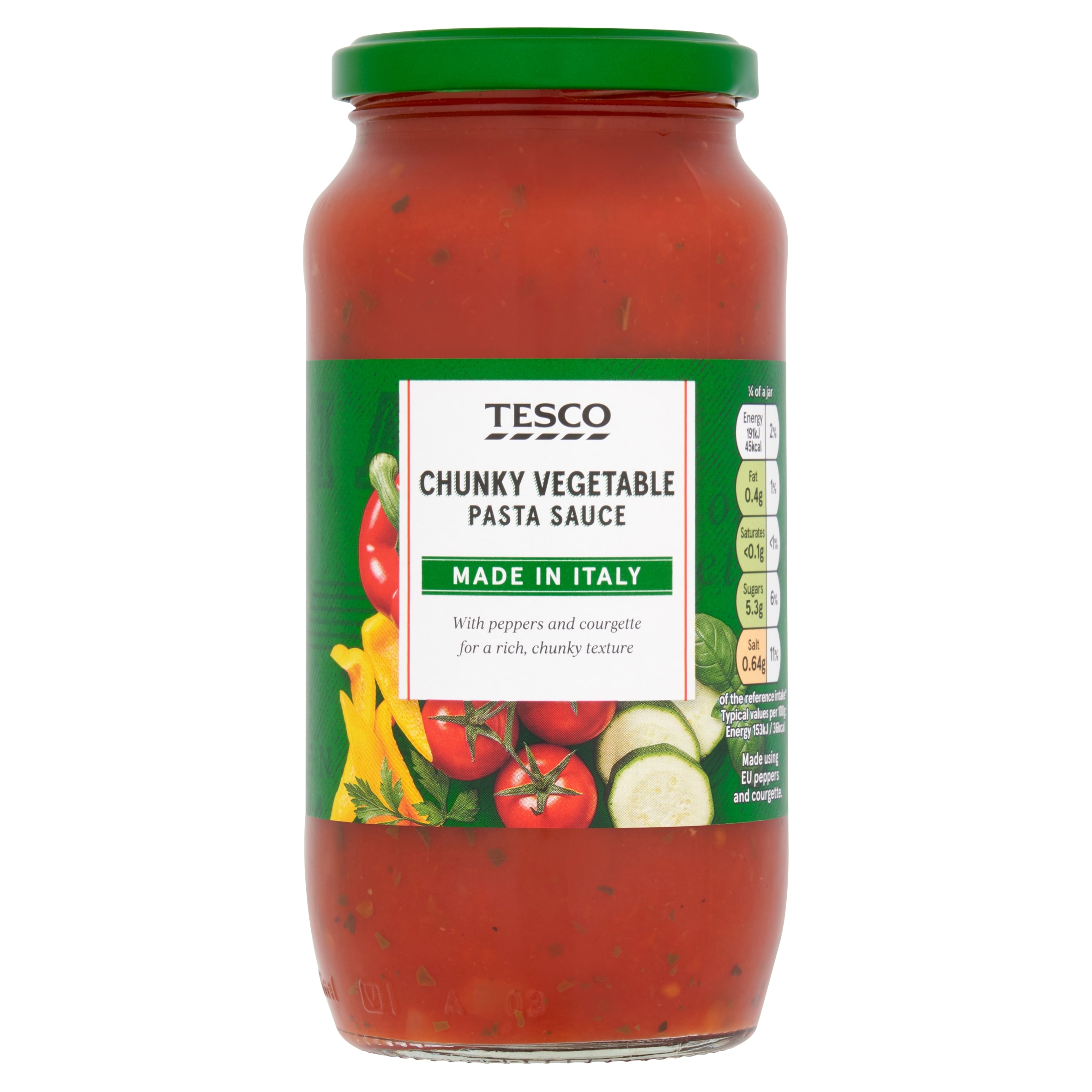 Tesco Chunky Vegetable Pasta Sauce 500G