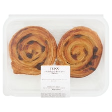 Tesco All Butter Pain Aux Raisin Pastry 2 Pack thumbnail 2