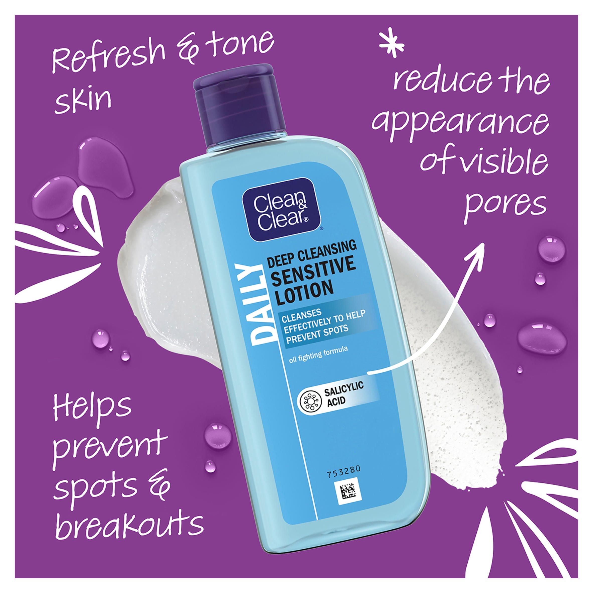 Clean & Clear Deep Cleansing Lotion Face Wash Sensitive Skin 200ml thumbnail 4