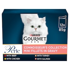 GOURMET Perle Connoisseur's Selection in Gravy Wet Cat Food 12x85g