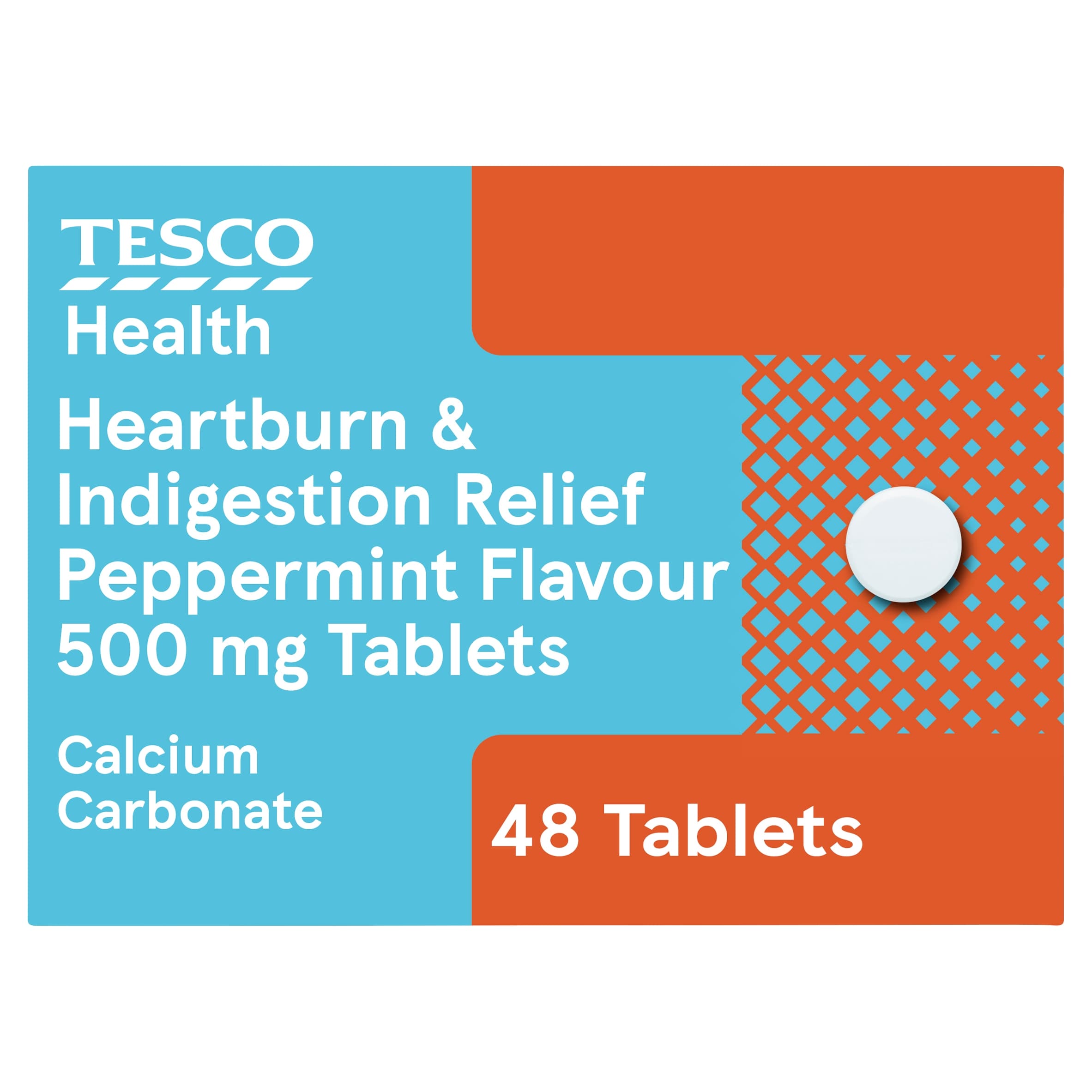 Tesco Antacid Peppermint Flavour 48S