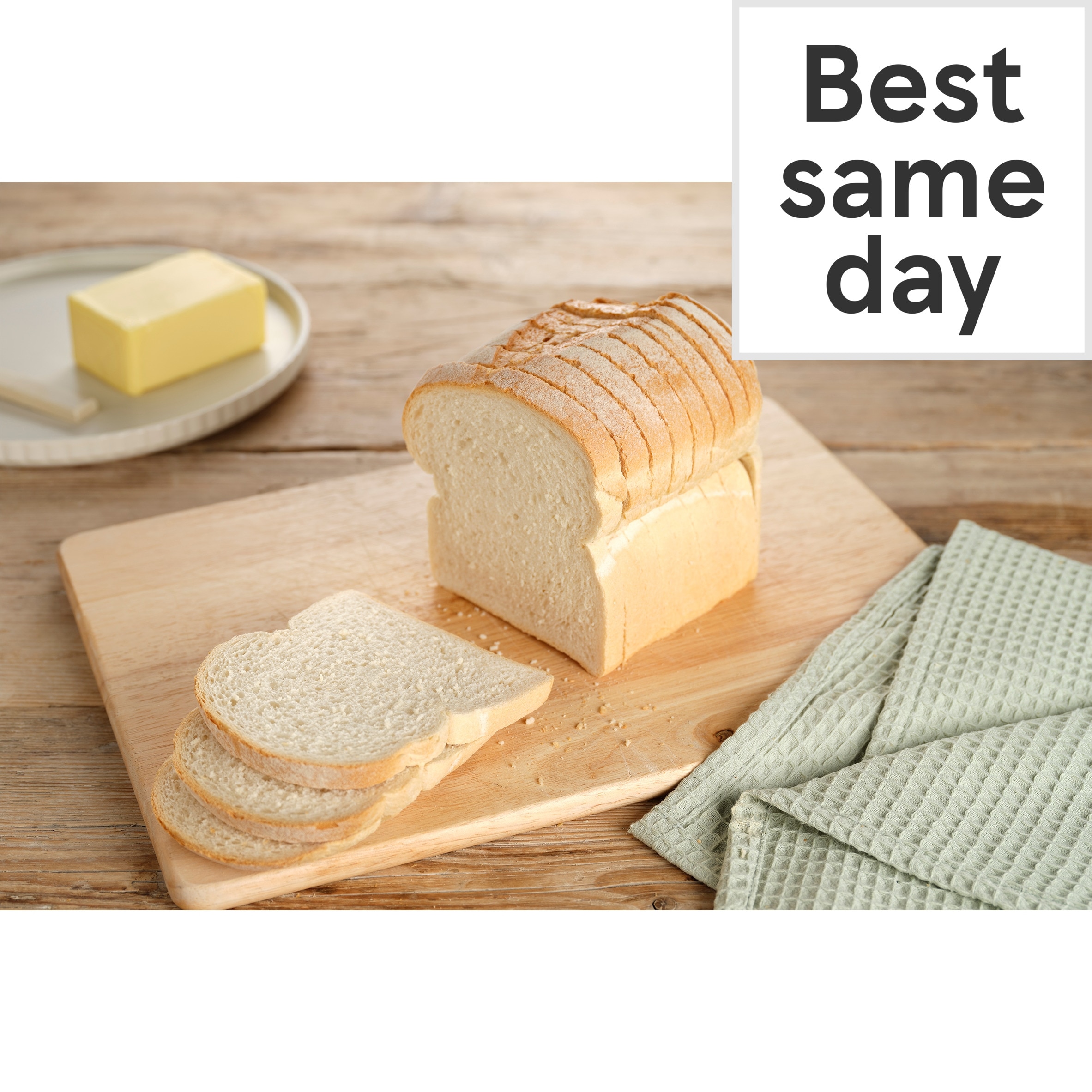 Tesco Crusty White Farmhouse Sliced Bread 400G