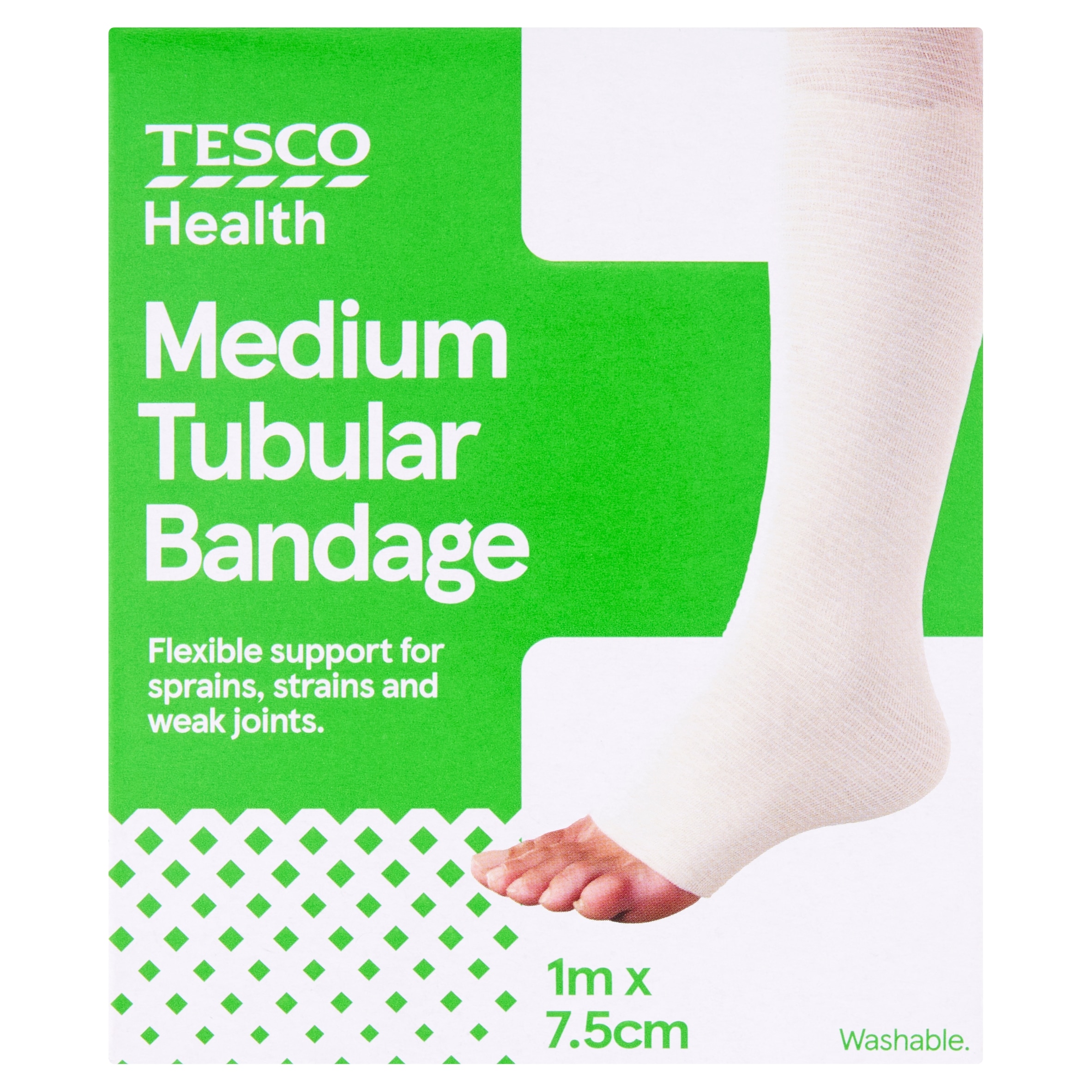 Tesco Health Elasticated Tubular Bandage Medium 7.5Cmx1m