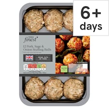 Tesco Finest* 12 Pork Sage And Onion Stuffing Balls 350G