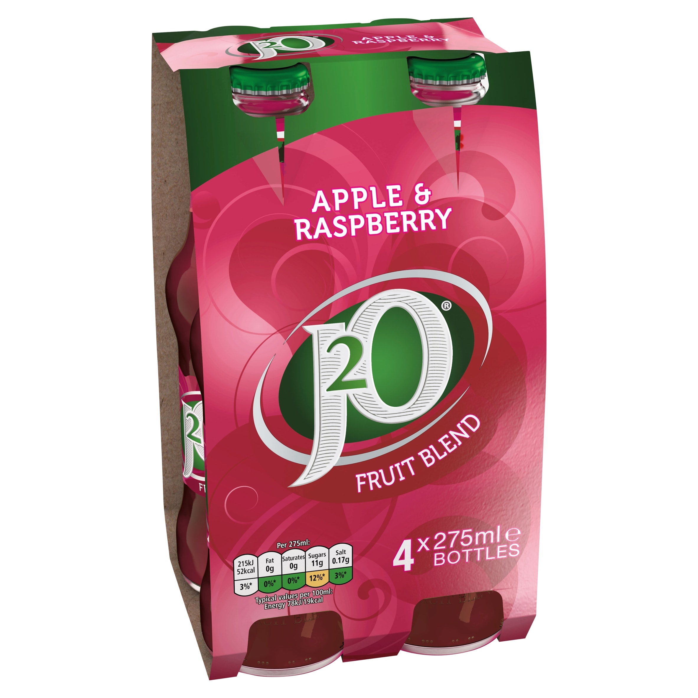 J2O Apple & Raspberry 4x275ml thumbnail 2