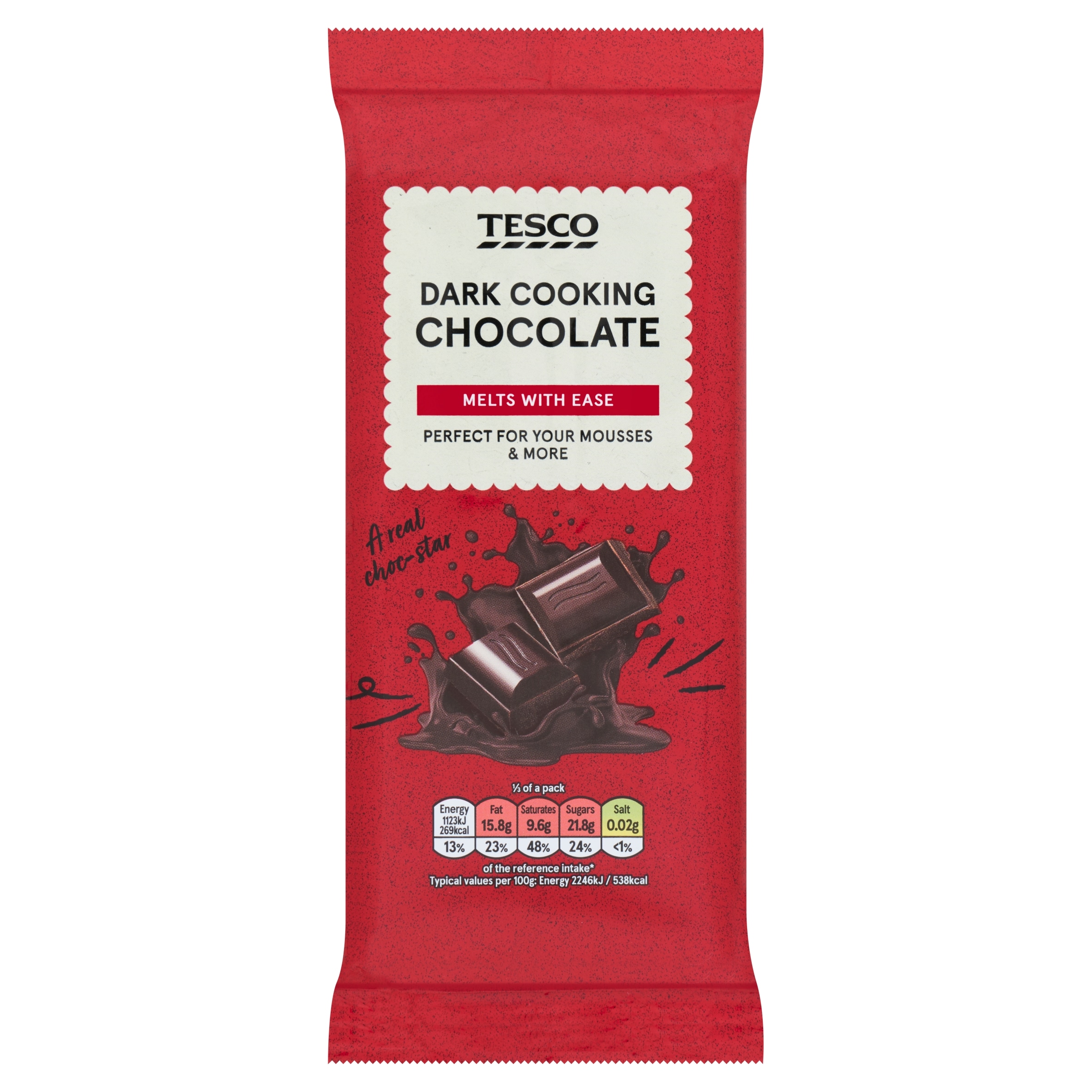 Tesco Dark Cooking Chocolate 150G