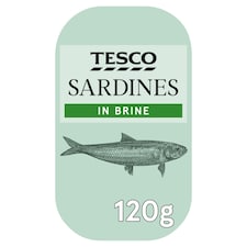 Tesco Sardines In Brine 120G