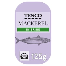 Tesco Skinless Boneless Scottish Mackerel In Brine 125G