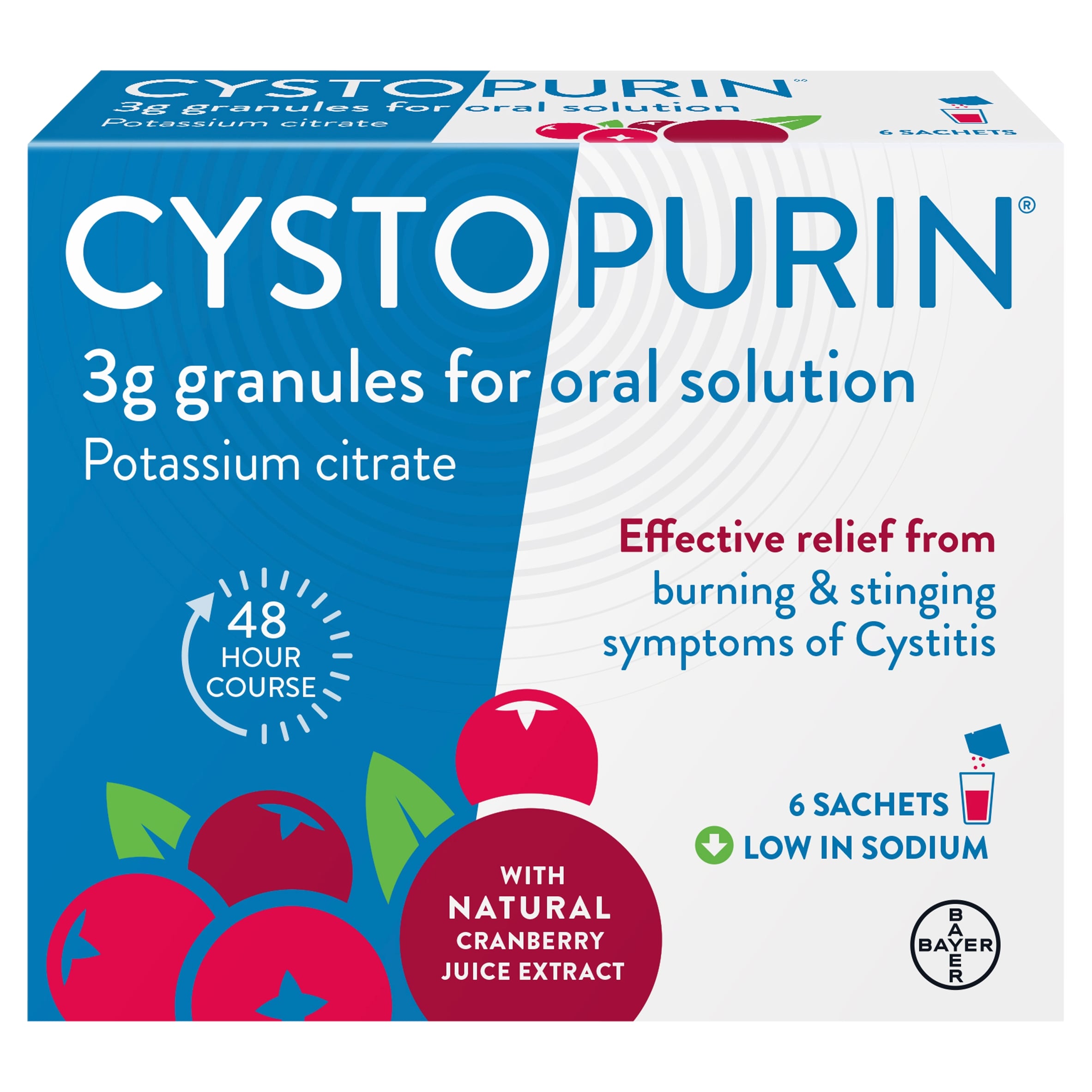 Cystopurin Cranberry Flavoured Cystitis Treatment Sachets P 6s