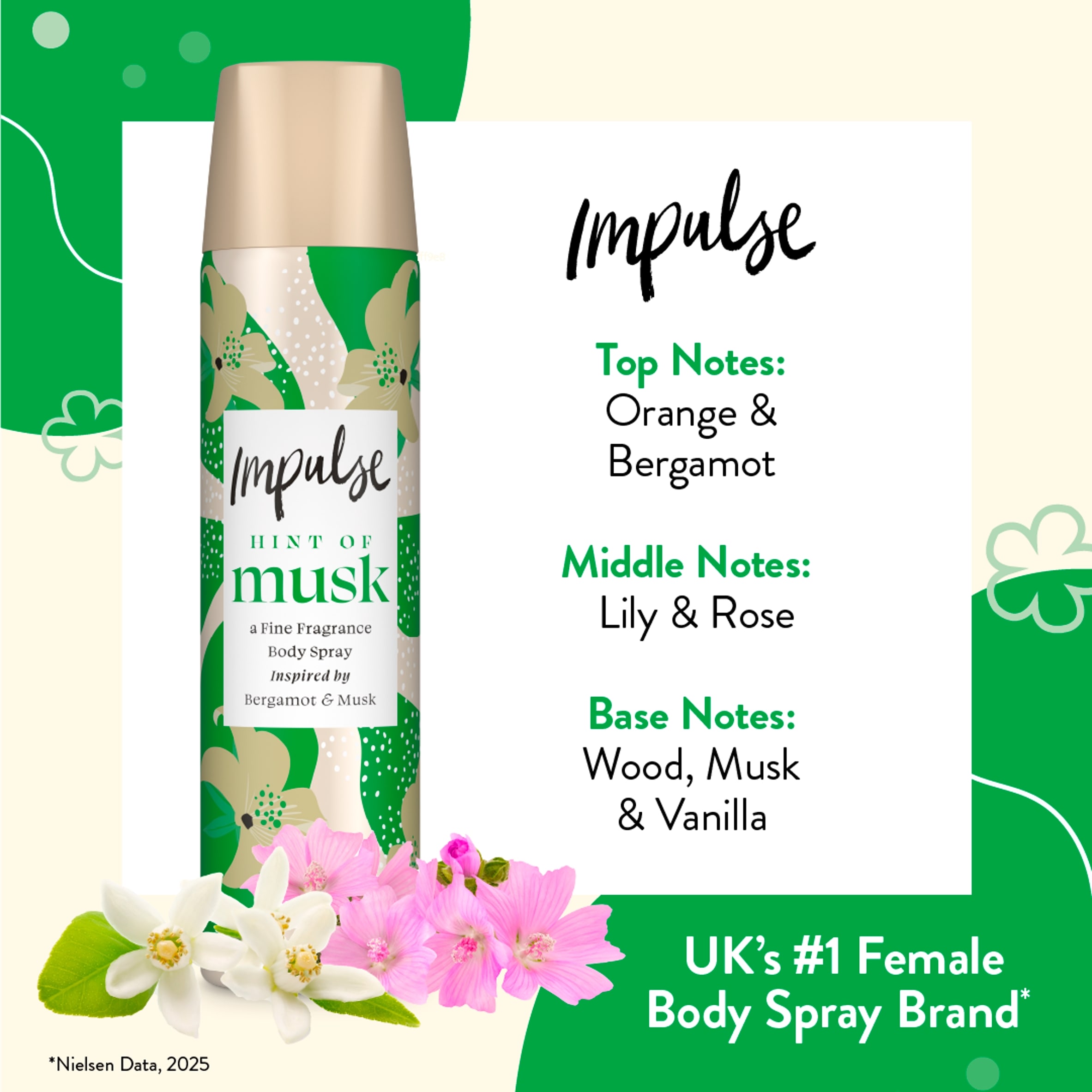 Impulse Hint Of Musk Body Spray Deodorant 75Ml thumbnail 4