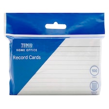 Tesco Record Cards 100 Pack