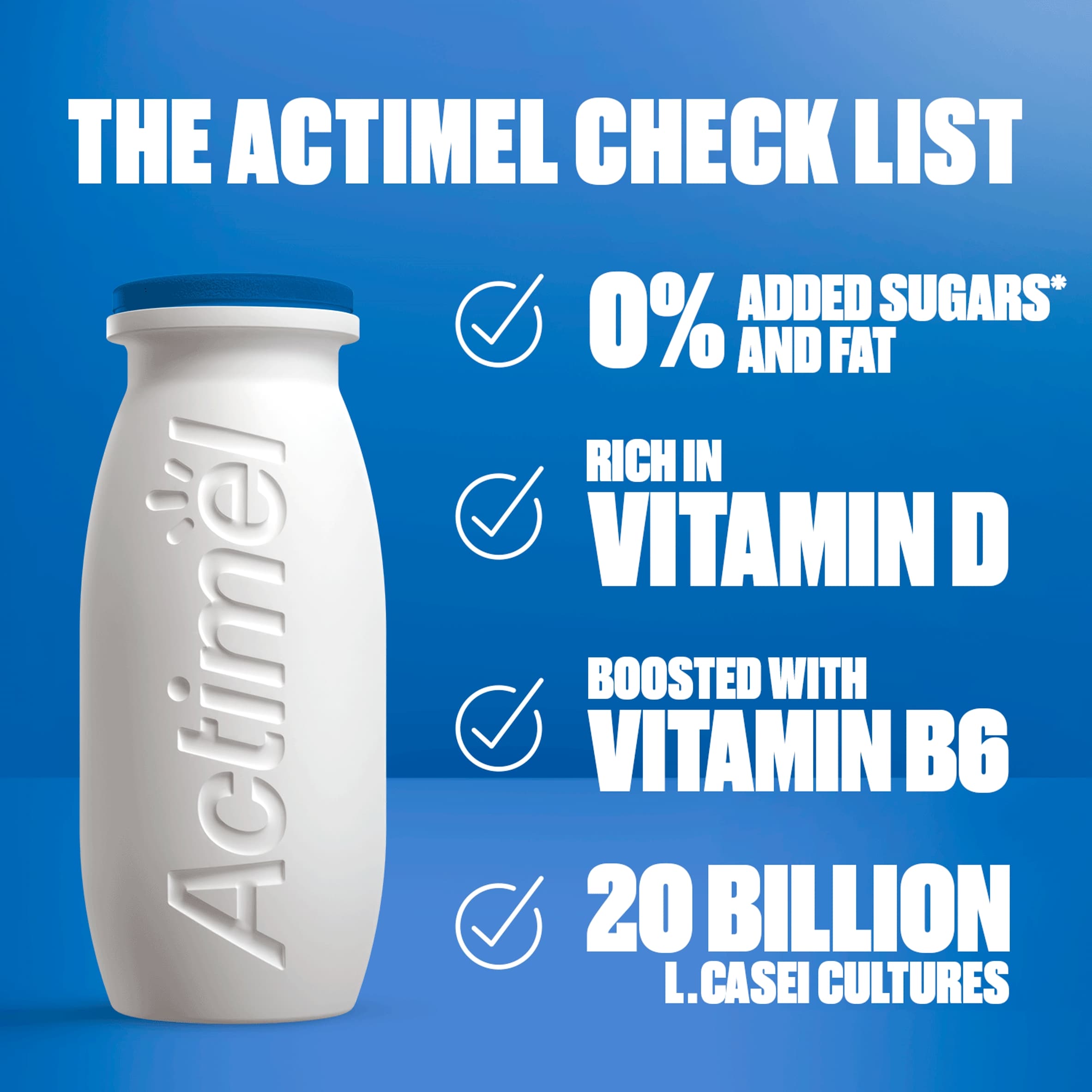 Actimel Original Fat Free Immunity Live Yoghurt Drink 12 x 100g thumbnail 2