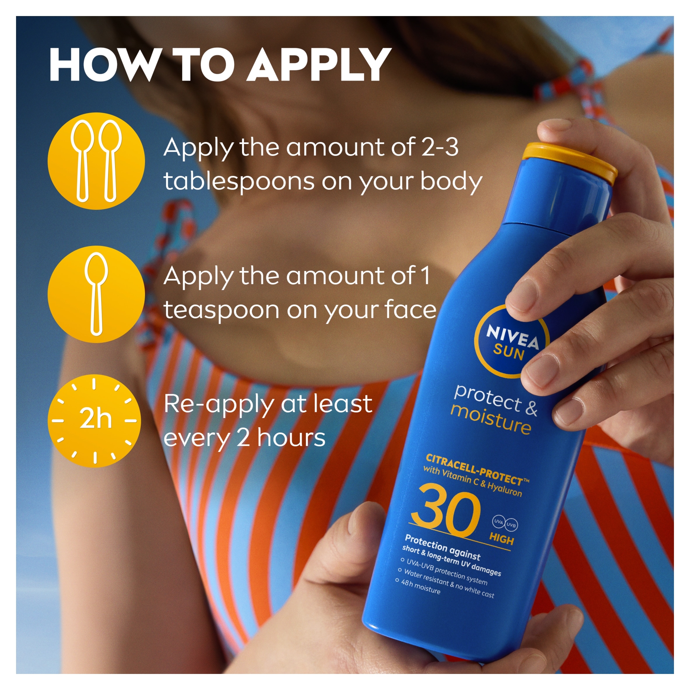 NIVEA SUN Protect & Moisture Sun Lotion SPF 30 200ml thumbnail 5