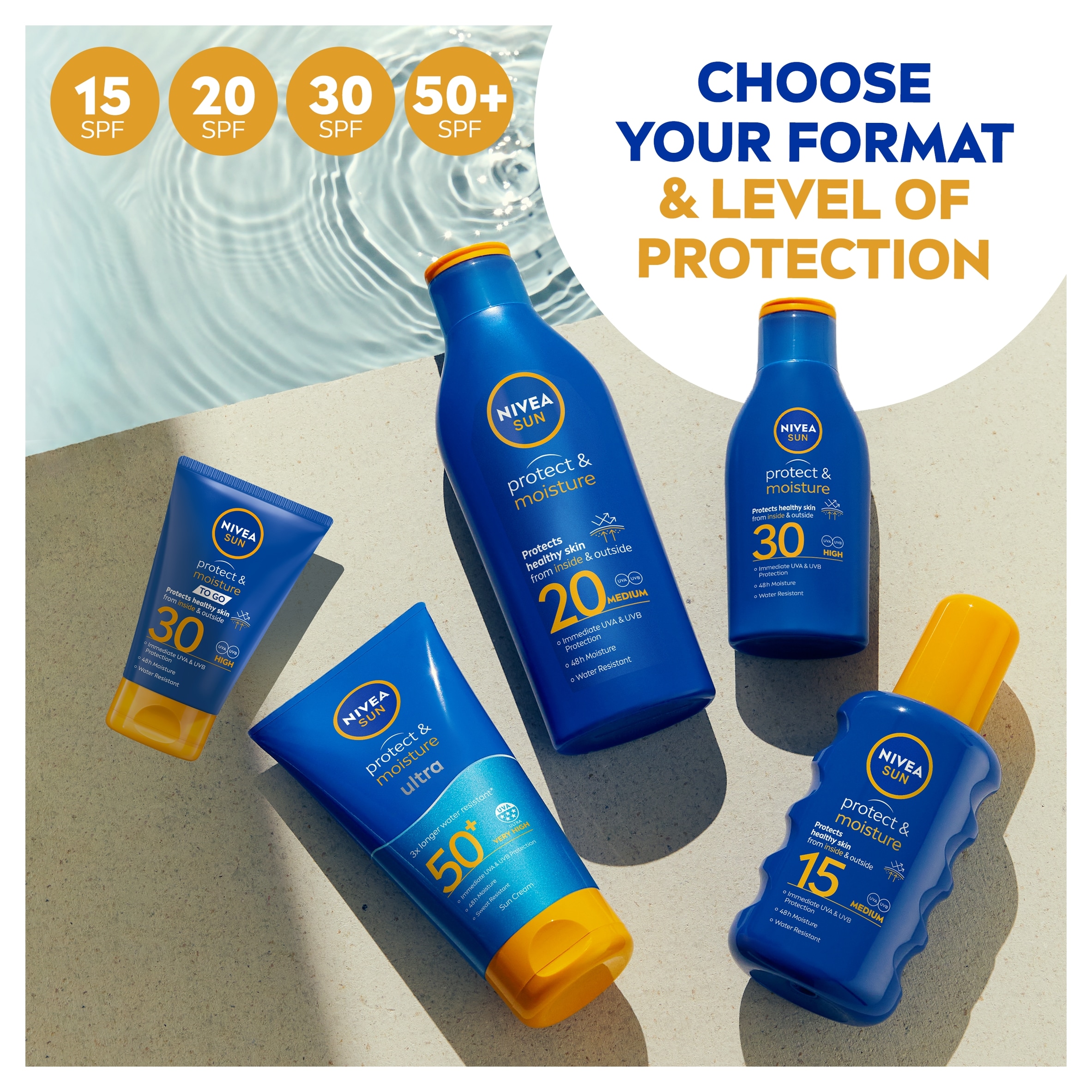 NIVEA SUN Protect & Moisture Sun Lotion SPF50+ 200ml thumbnail 3