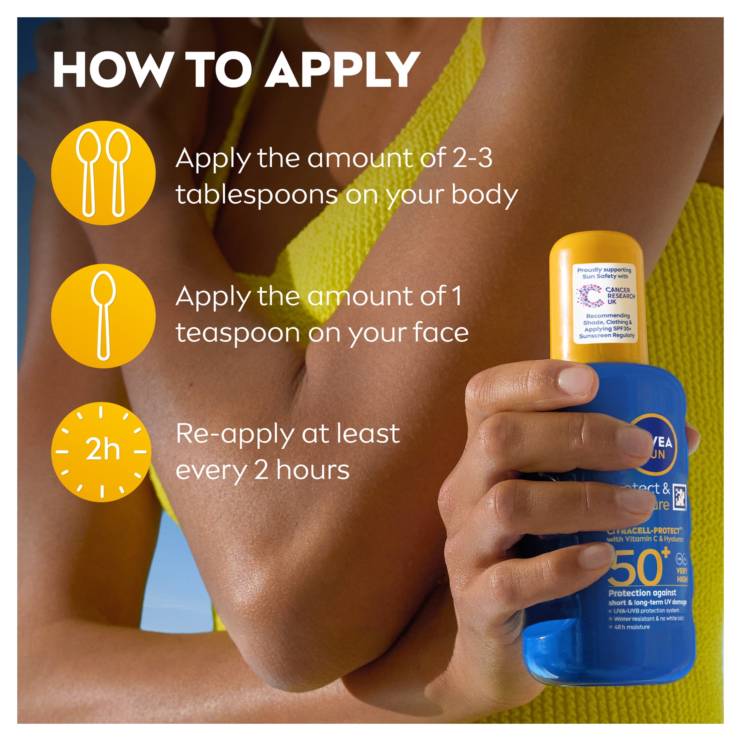 NIVEA SUN Protect & Moisture Sun Lotion SPF50+ 200ml thumbnail 2