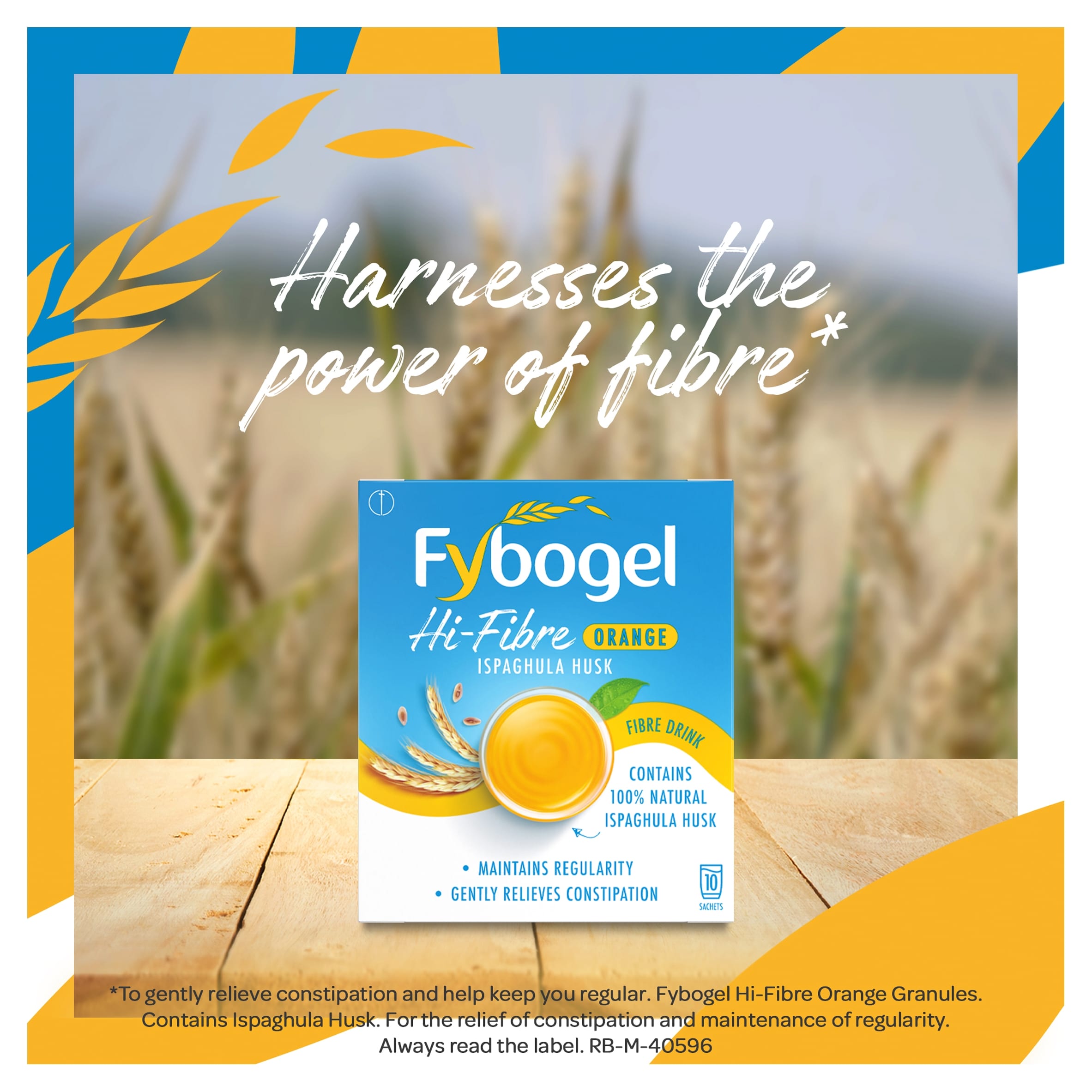 Fybogel Hi-Fibre Orange Constipation Relief Sachets - Ispaghula Husk Fibre Drink 10s thumbnail 5