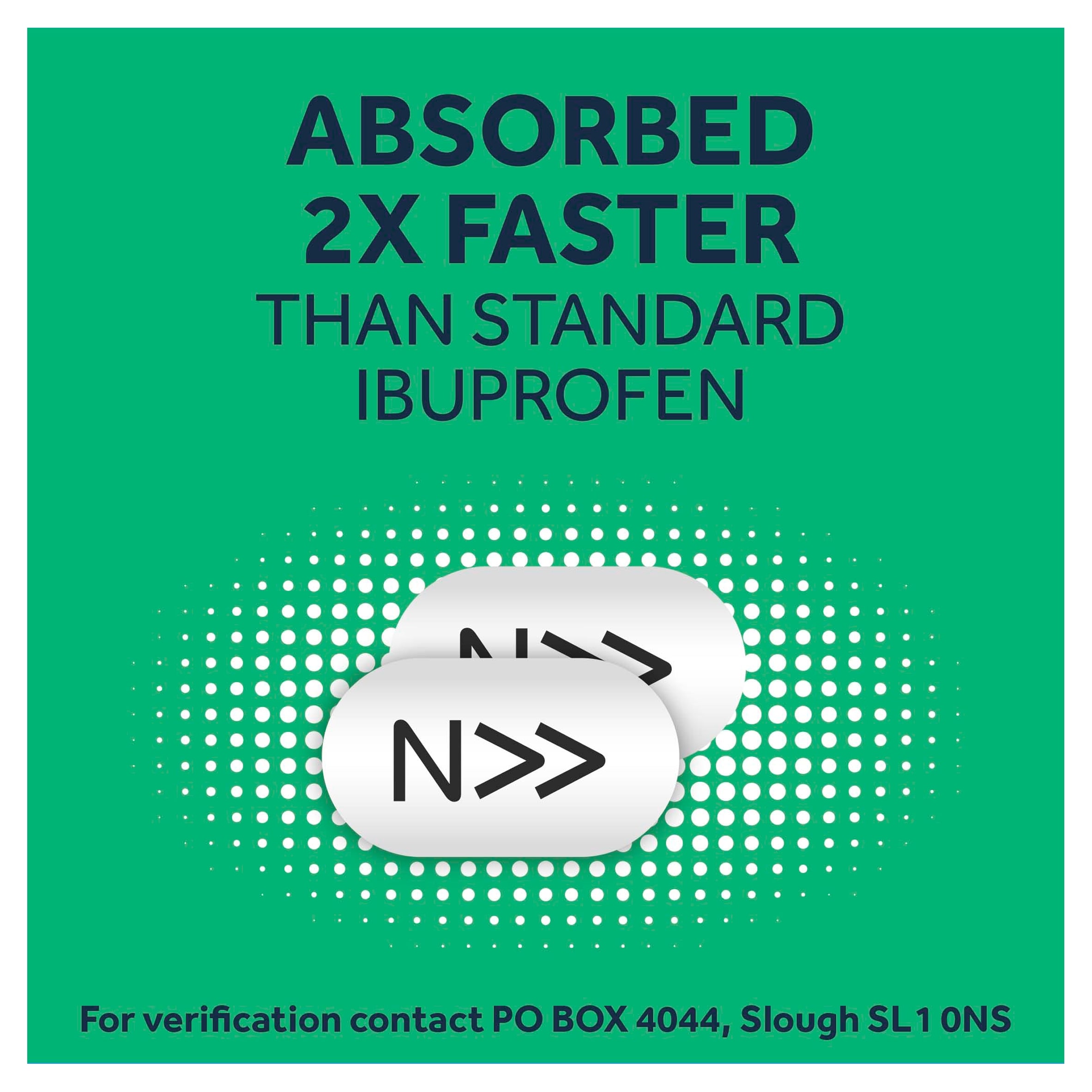 Nurofen Express Sodium Ibuprofen 256mg Pain Relief Caplets 16s thumbnail 2