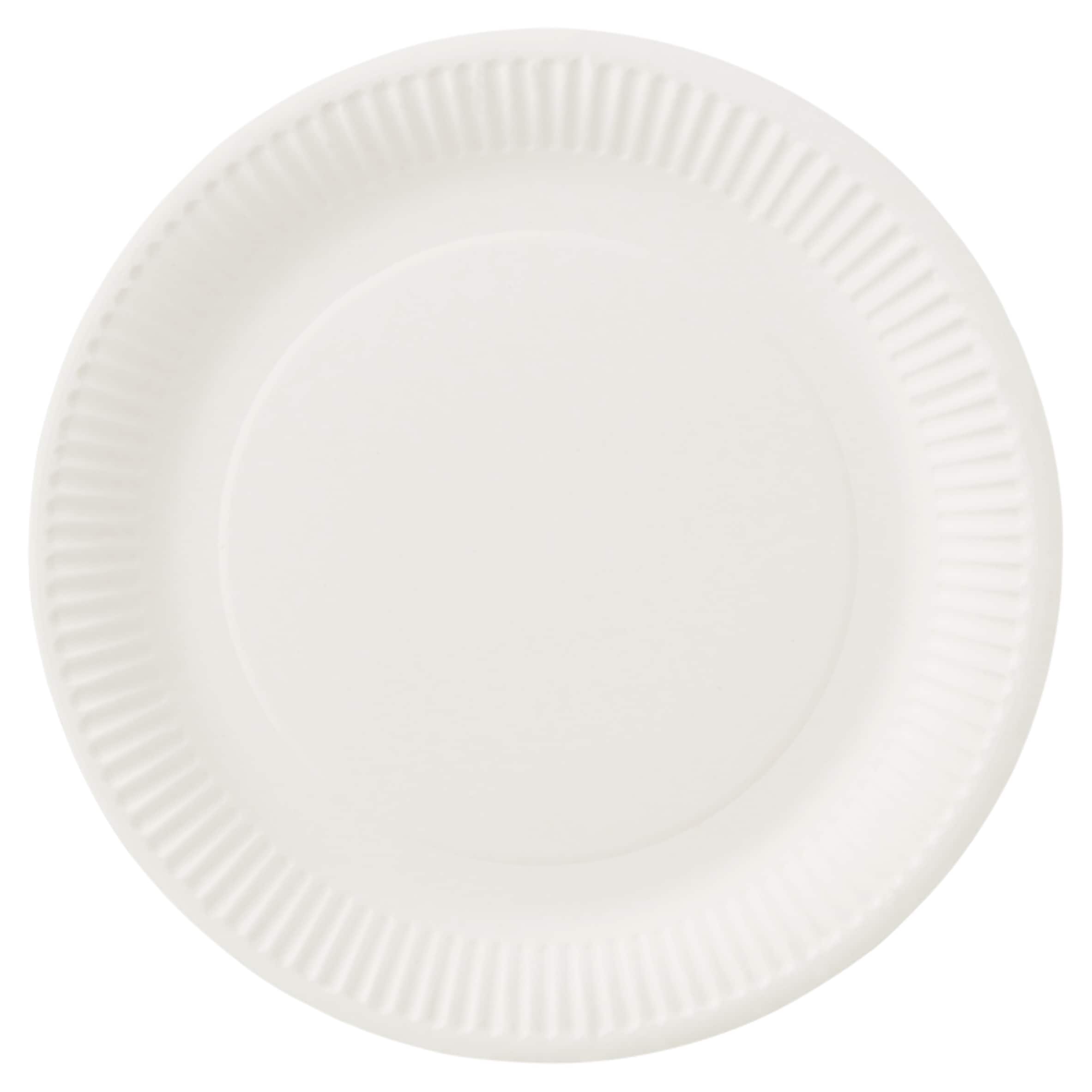 Tesco Paper Plates White 23Cm 50 Pack