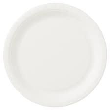 Tesco Extra Strength Paper Plates White 22Cm 25Pk