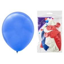 Tesco Red, White & Blue Balloons 10 Pack