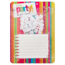Tesco White Candles 24 Pack