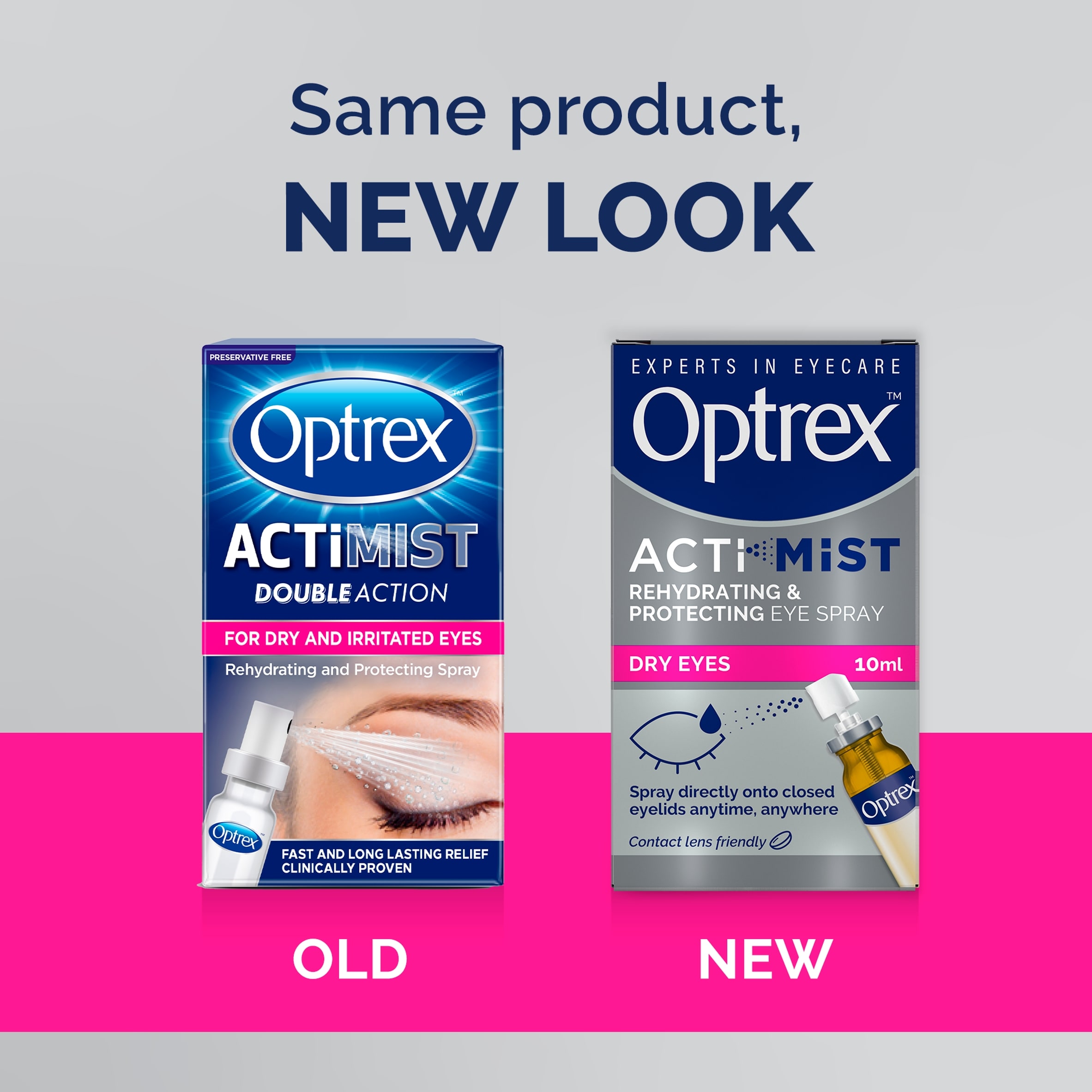 Optrex ActiMist Double Action Spray Dry Irritated Eyes 10ml  thumbnail 2