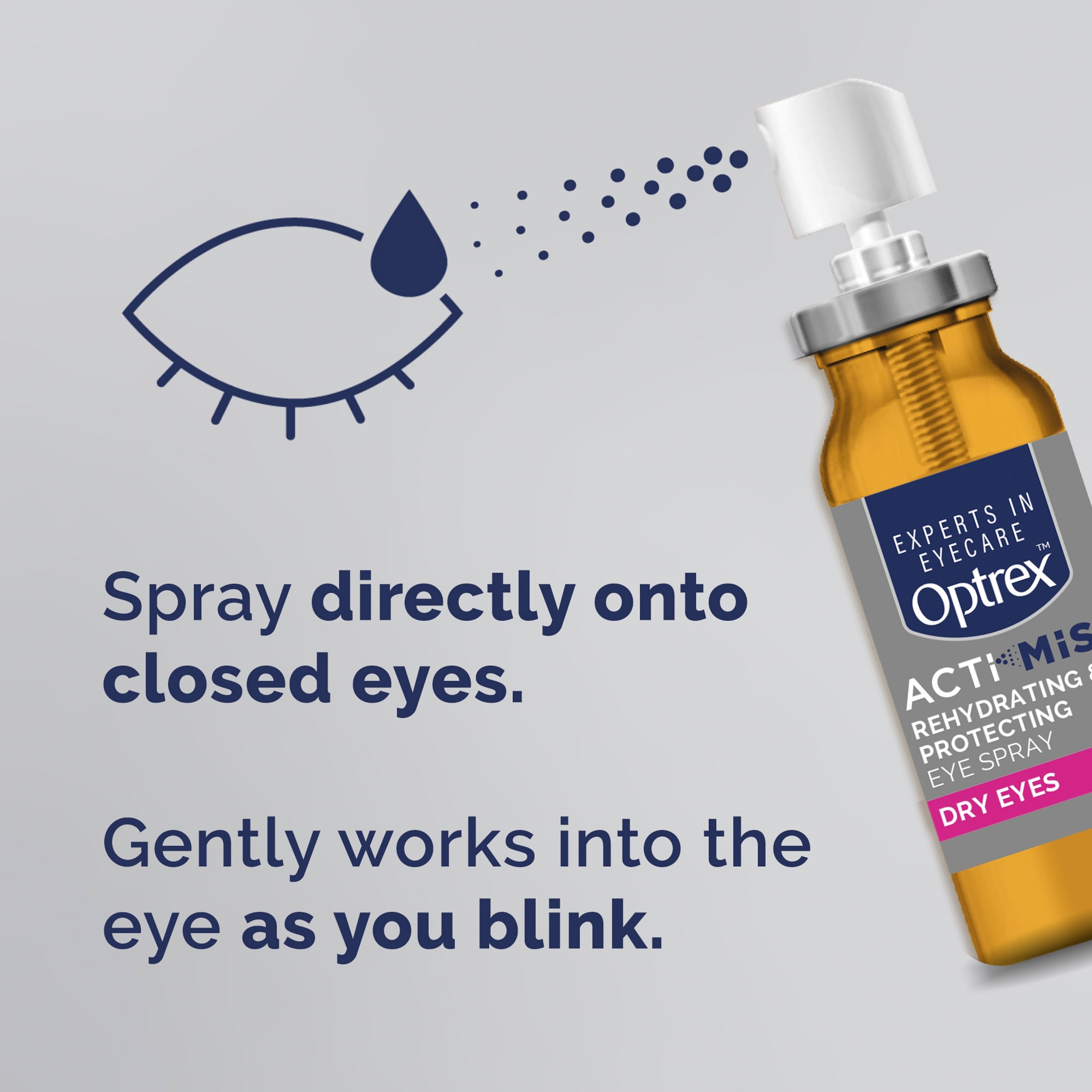 Optrex ActiMist Double Action Spray Dry Irritated Eyes 10ml  thumbnail 4