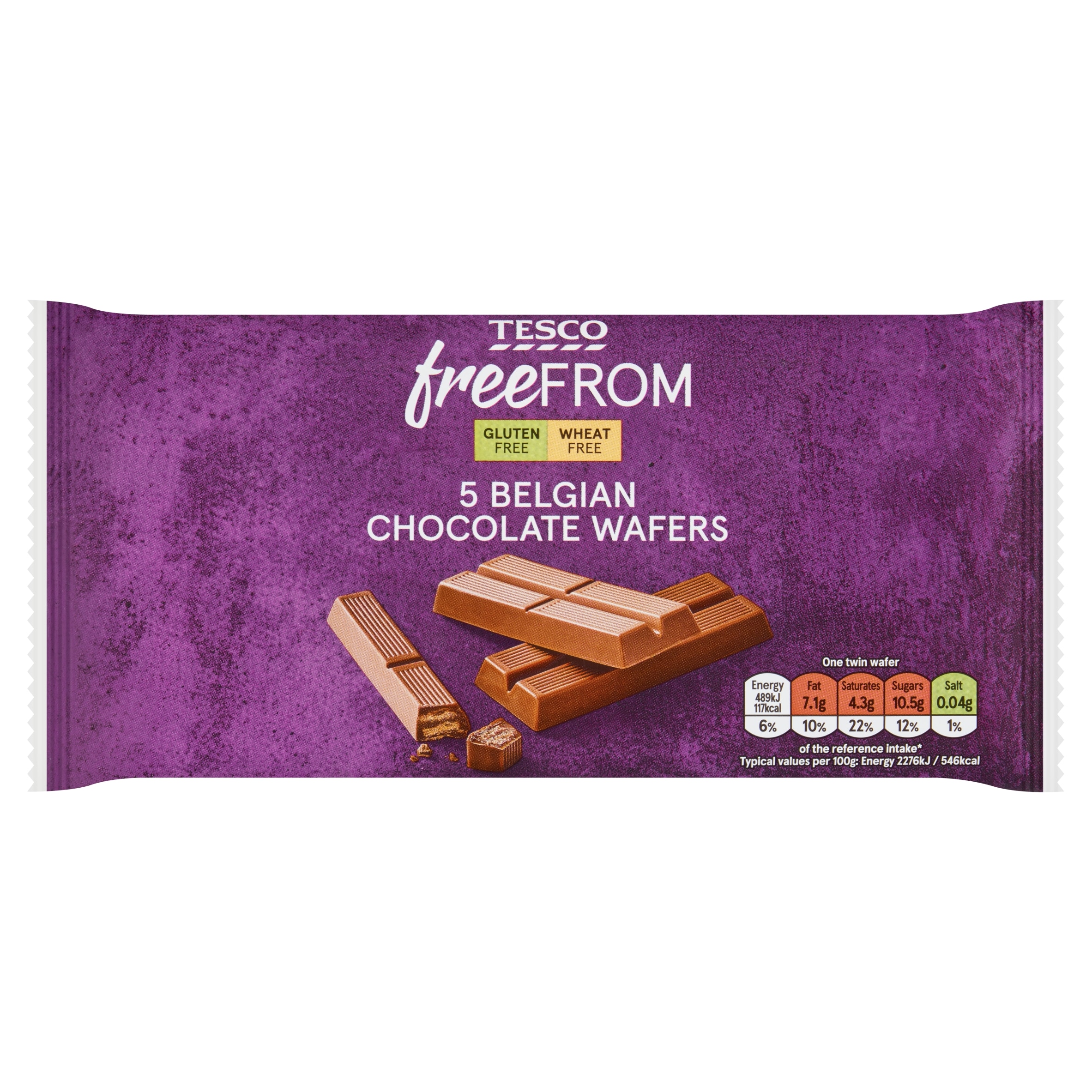 Tesco Free From Belgian Chocolate Wafers 107G