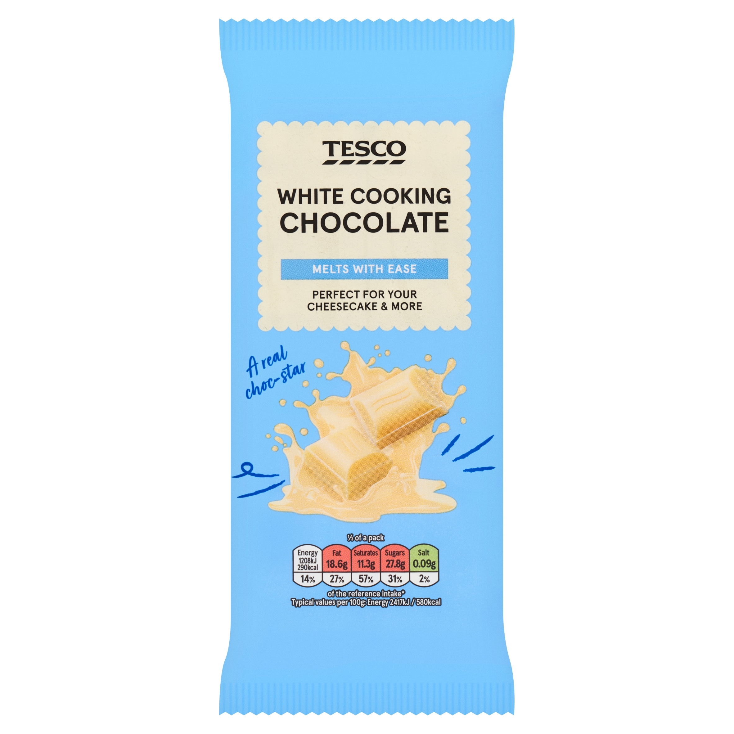 Tesco White Cooking Chocolate 150G