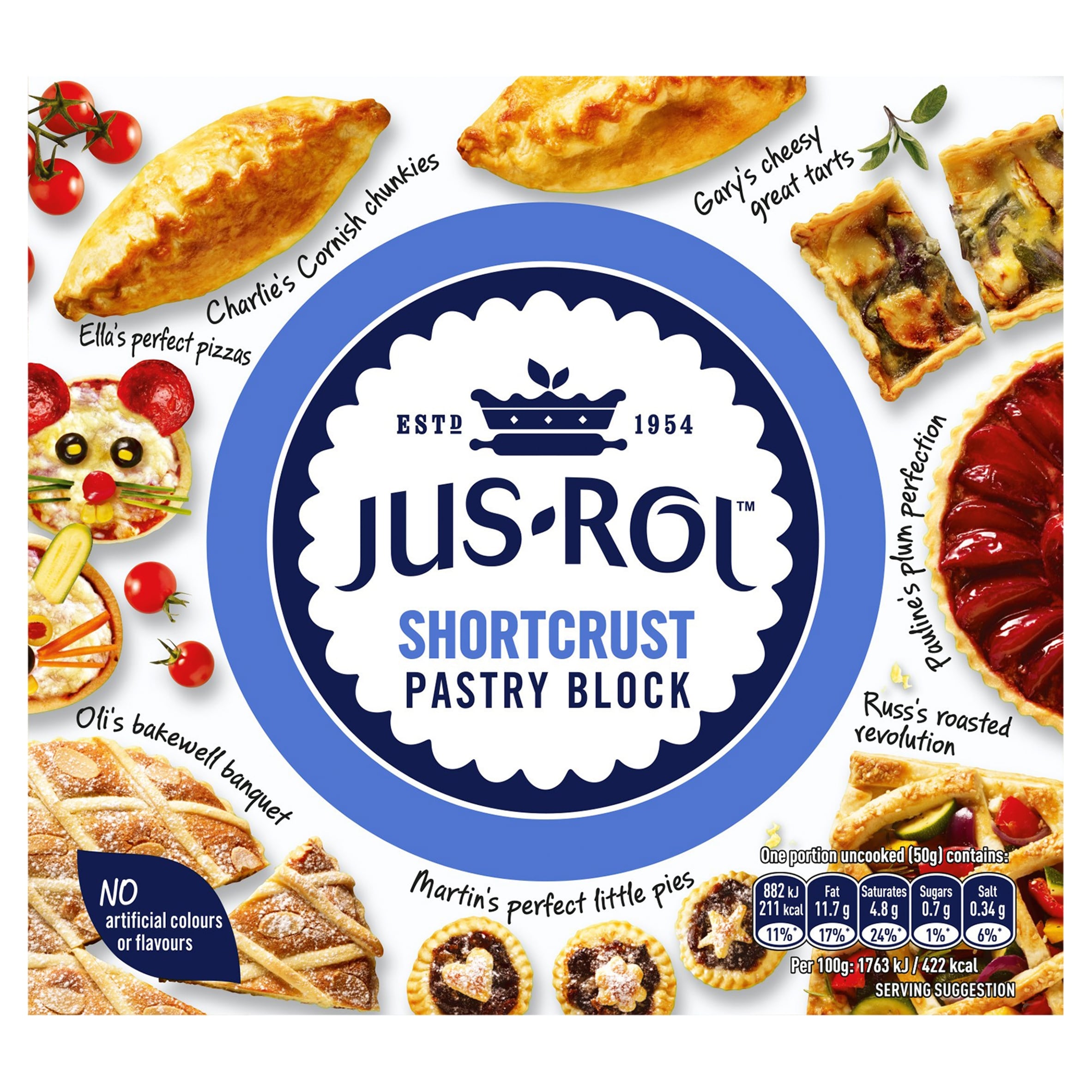 Jus-Rol Shortcrust Pastry Block 500g