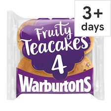 Warburtons Fruit Teacakes 4 Pack