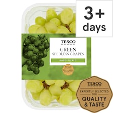 Tesco Green Seedless Grapes Pack 500G