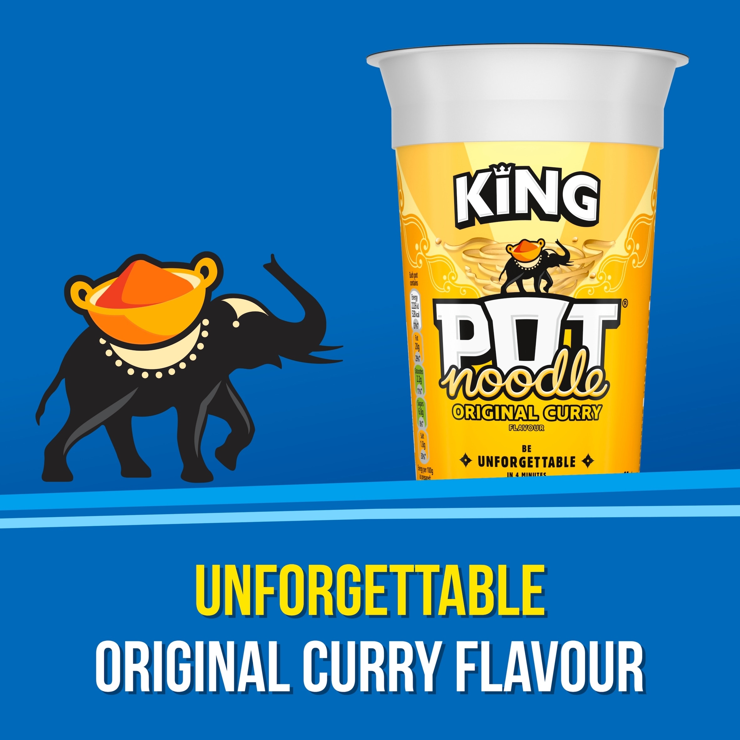 Pot Noodle Original Curry Instant Noodles King Pot 114g thumbnail 2